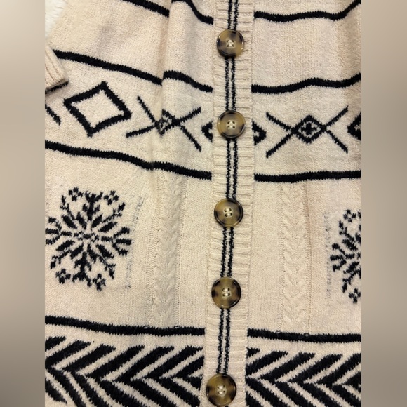 🆕 NWT Lucky Brand Cozy Nordic🎿Sweater Dress Cardigan | Size S - Picture 7 of 12